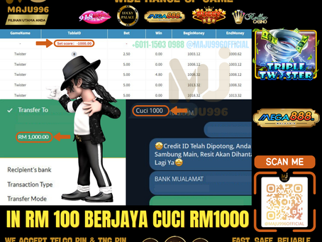 🤩Mega888 Game 🌪️Twister🌪️ TopUp RM100, Cuci RM1,000‼️Jom Join Now‼️