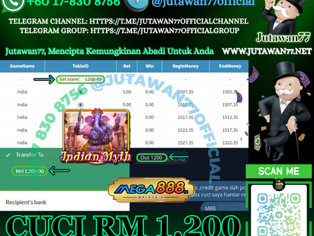 🎆Mega888 Game 👾Indian Myth👾 Cuci RM1,200‼️Boss Tengah Ong‼️Tahniah Boss Cuci Lagi‼️