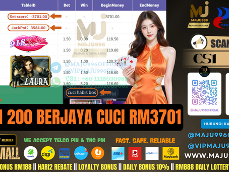 🤗918Kiss Game 🎰Laura🎰 TopUp RM200, Cuci RM3,701‼️Ong Gila Lah, Dapat Jackpot Besar Hari Ni‼️