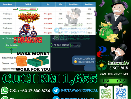 🤑Pussy888 Game 🐉5 Dragons🐉 Cuci RM1,655‼️Game Sedang Longgar, Dapat Free Game Non-Stop‼️
