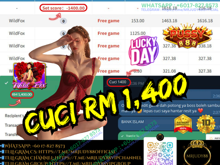 🎉Pussy888 Game 🦊Wild Fox🦊 Cuci RM1,400‼️Game Sedap, Free Game Jatuh Tak Henti2.