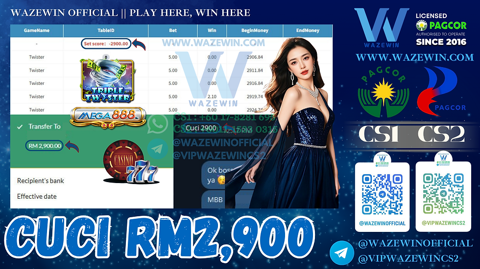 š¤©Mega888 Game šŖļøTwisteršŖļø Cuci RM2,900ā¼ļøJom Main Sekarangā¼ļø