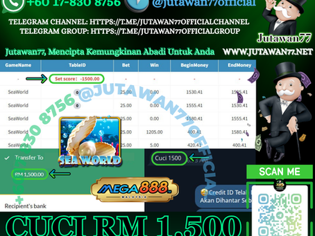 💥Mega888 Game 🐚Sea World🐚 Cuci RM1,500‼️Rezeki Gila Hari Ni, Dapat Cuci Lagi ‼️