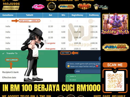 🤑Mega888 Game 🎰Indian Myth🎰 TopUp RM100, Cuci RM1,000‼️Ong Lagi Hari Ni, Boss Cuci Tak Henti-Henti‼️