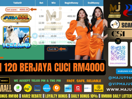 🥳Mega888 Game 🐻❄️Iceland🐻❄️ TopUp RM120, Cuci RM4,000‼️Game Sedang Longgar , Jangan Lepas Rezeki Ni‼️