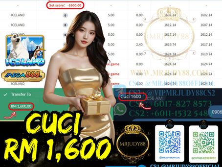 🥰Mega888 Game 🐻‍❄️Iceland🐻‍❄️ Cuci RM1,600‼️Bet Sikit Pun Jadi, ONG Lah‼️