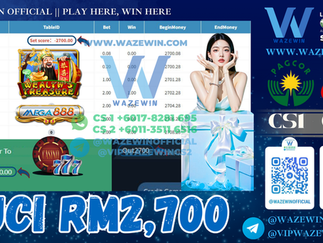 🎉Mega888 Game 🎰Wealthy Treasure🎰 Cuci RM2,700‼️Game Sedang Bayar, Jangan Lepas Peluang Ni‼️
