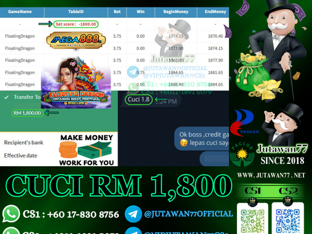 🥳Mega888 Game 🎰Floating Dragon🎰 Cuci RM1,800‼️Boss Tengah Ong, Mari Main Sekarang‼️