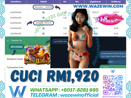 🤩Cuba Sekarang Bossku‼️ 918Kiss Game 🎰God Of Wealth🎰 Cuci Rm1,920‼️Jom Try Sekarang‼️