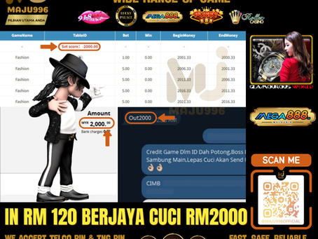 🥳Mega888 Game 🎰Glamourous World🎰 TopUp RM120, Cuci RM2,000‼️Boss Tengah Ong, Main Sekarang‼️