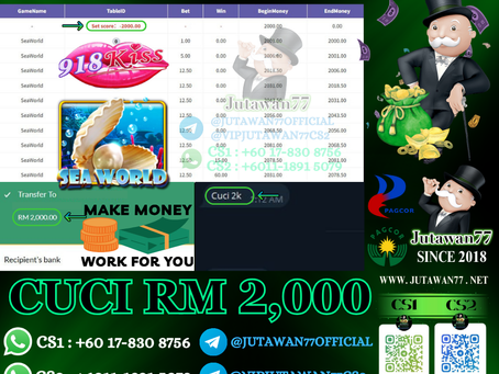 🤩918Kiss Game 🐚SeaWorld🐚 Cuci RM2,000‼️TopUp Sikit Je, Dapat Cuci Besar‼️