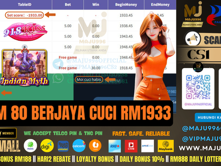 🥰918Kiss Game 🎰Indian Myth🎰 TopUp RM80, Cuci RM1,933‼️Free Game Jatuh Lagi, Cuba Sekarang‼️