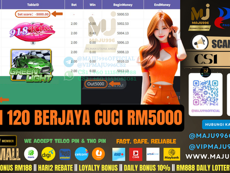 🤑918Kiss Game 🎰Green Light🎰 TopUp RM120, Cuci RM5,000‼️Jom Join Now‼️