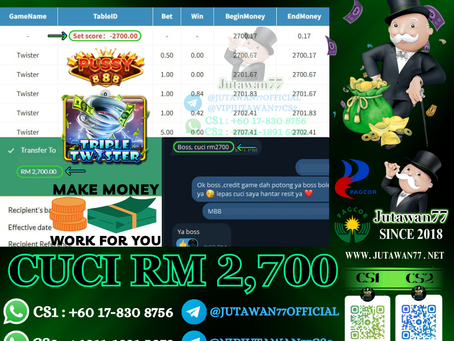 💥Pussy888 Game 🌪️Twister🌪️ Cuci RM2,700‼️Gila Ong Hari Ni, Dapat Cuci Besar‼️