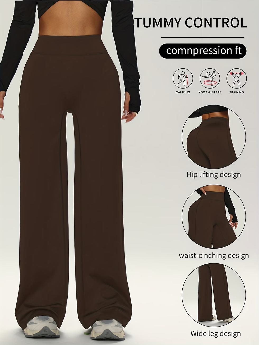 Thumbnail: Sports Straight Wide Leg Pants 