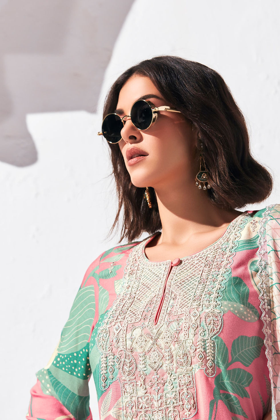 Thumbnail: Pure Muslin Digital Print Suit 
