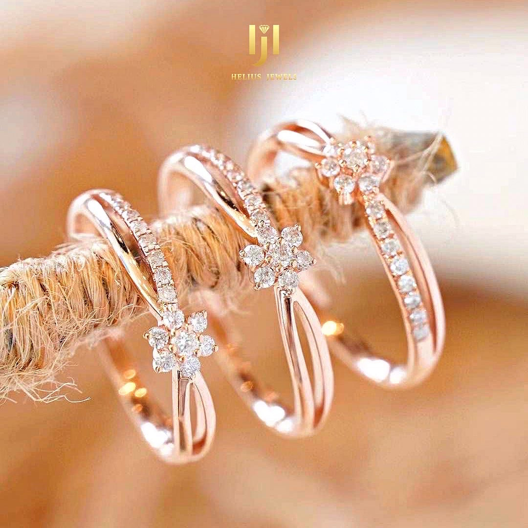Sunflower Diamond Ring (Rose Gold)