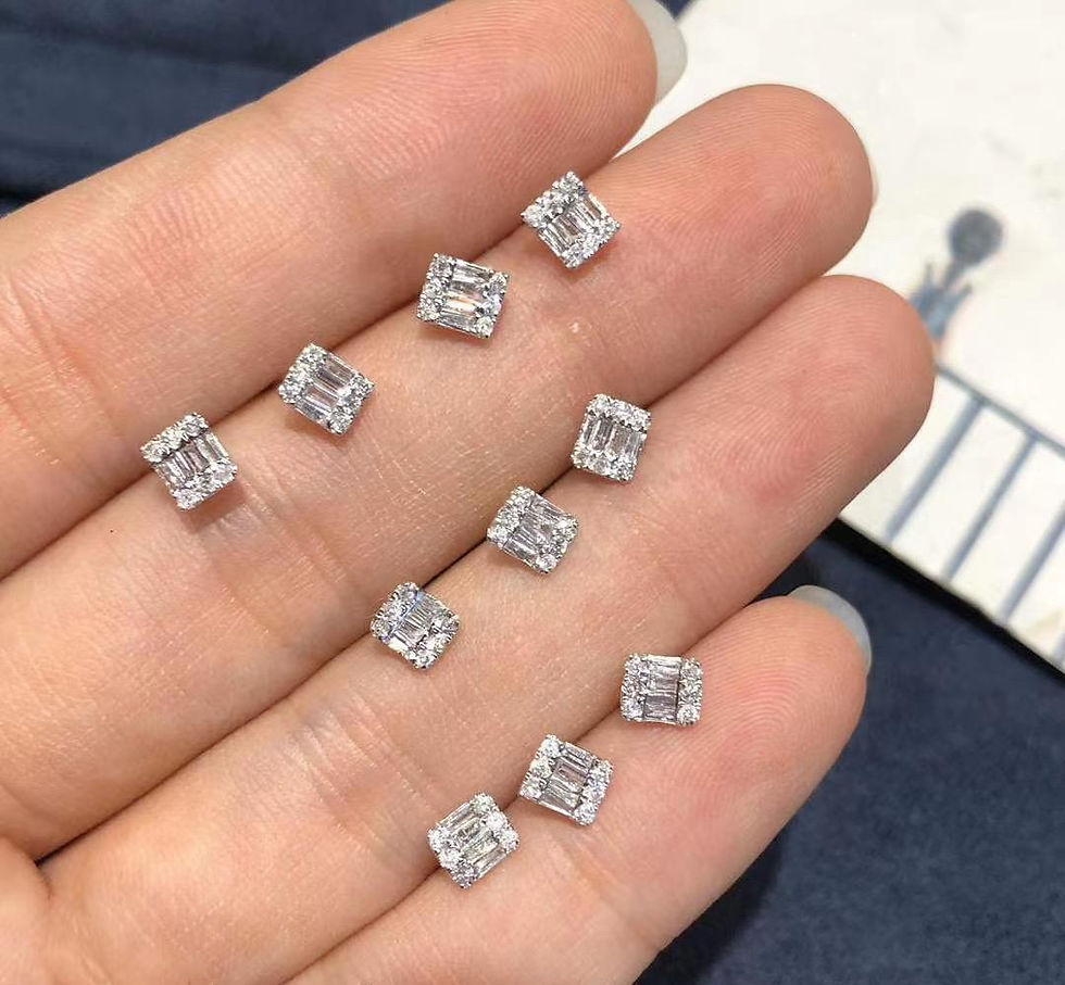 Thumbnail: Rhomboid Diamond Studs
