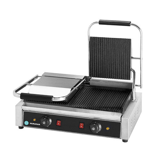Gril Panini rainuré double