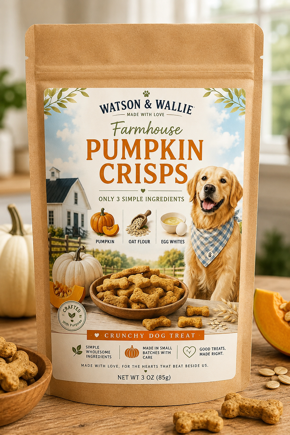 Thumbnail: Farmhouse Pumpkin Crisps Dog Treats