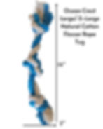 Large/X-Large Crest Natural Cotton Flosser Rope Tug