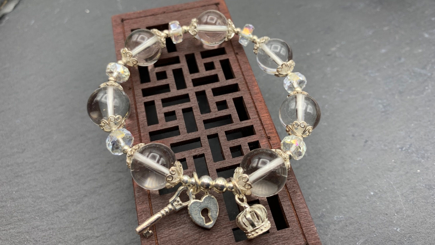 白水晶純銀手鏈