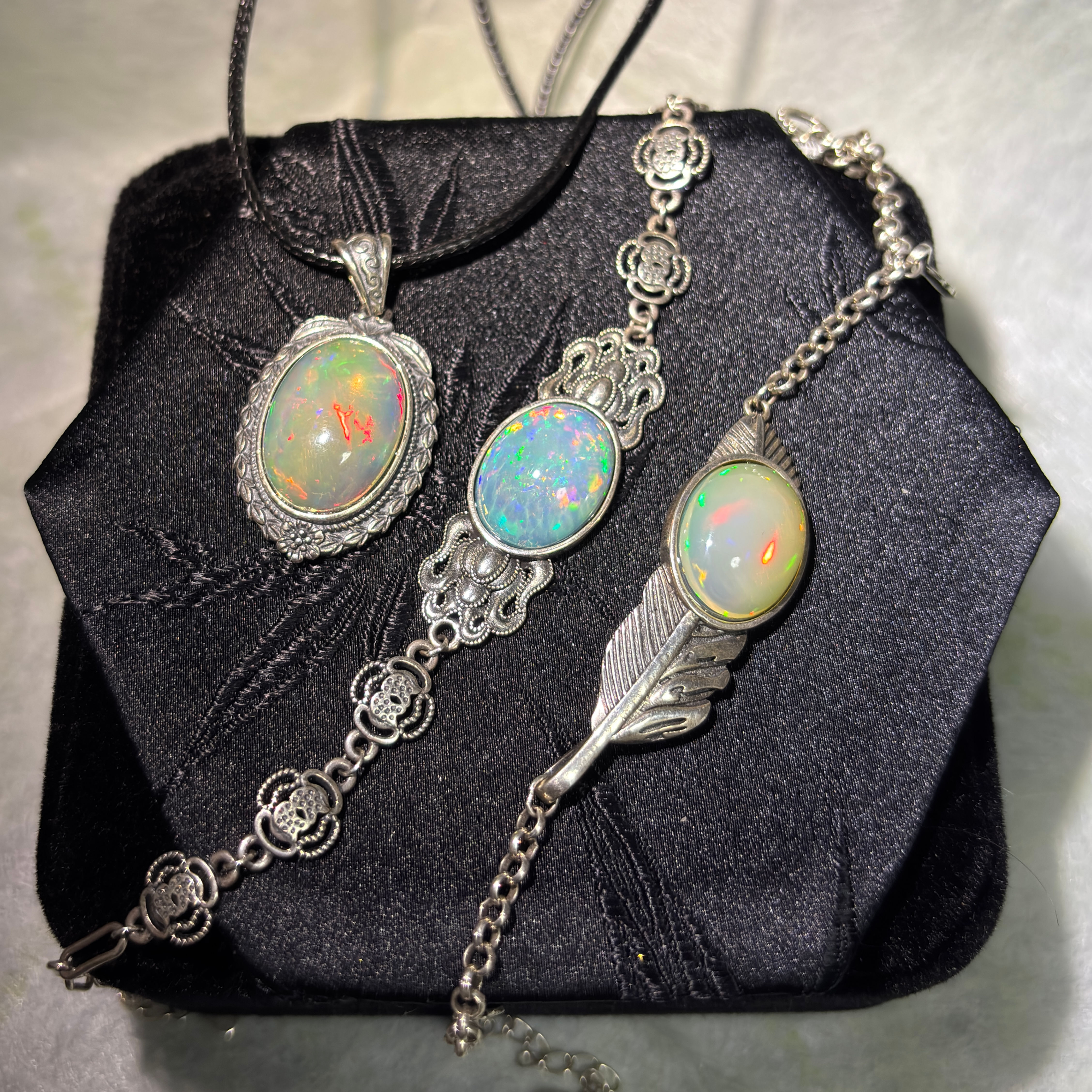 復古銀大Opal 