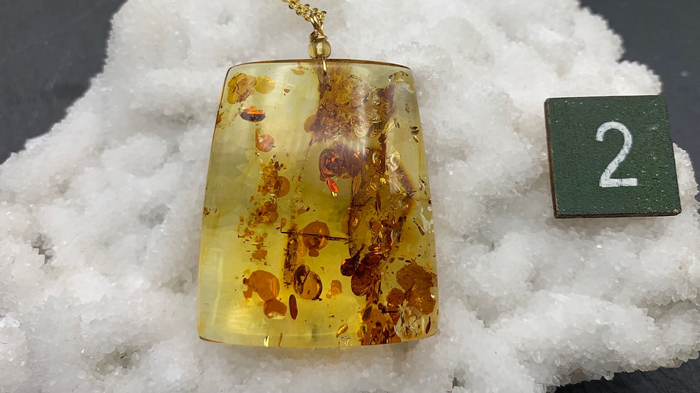 縮圖：花珀吊墜頸鏈