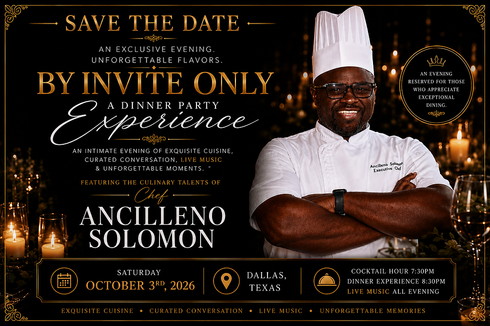 By Invite Only Dining Experience - Dallas TX