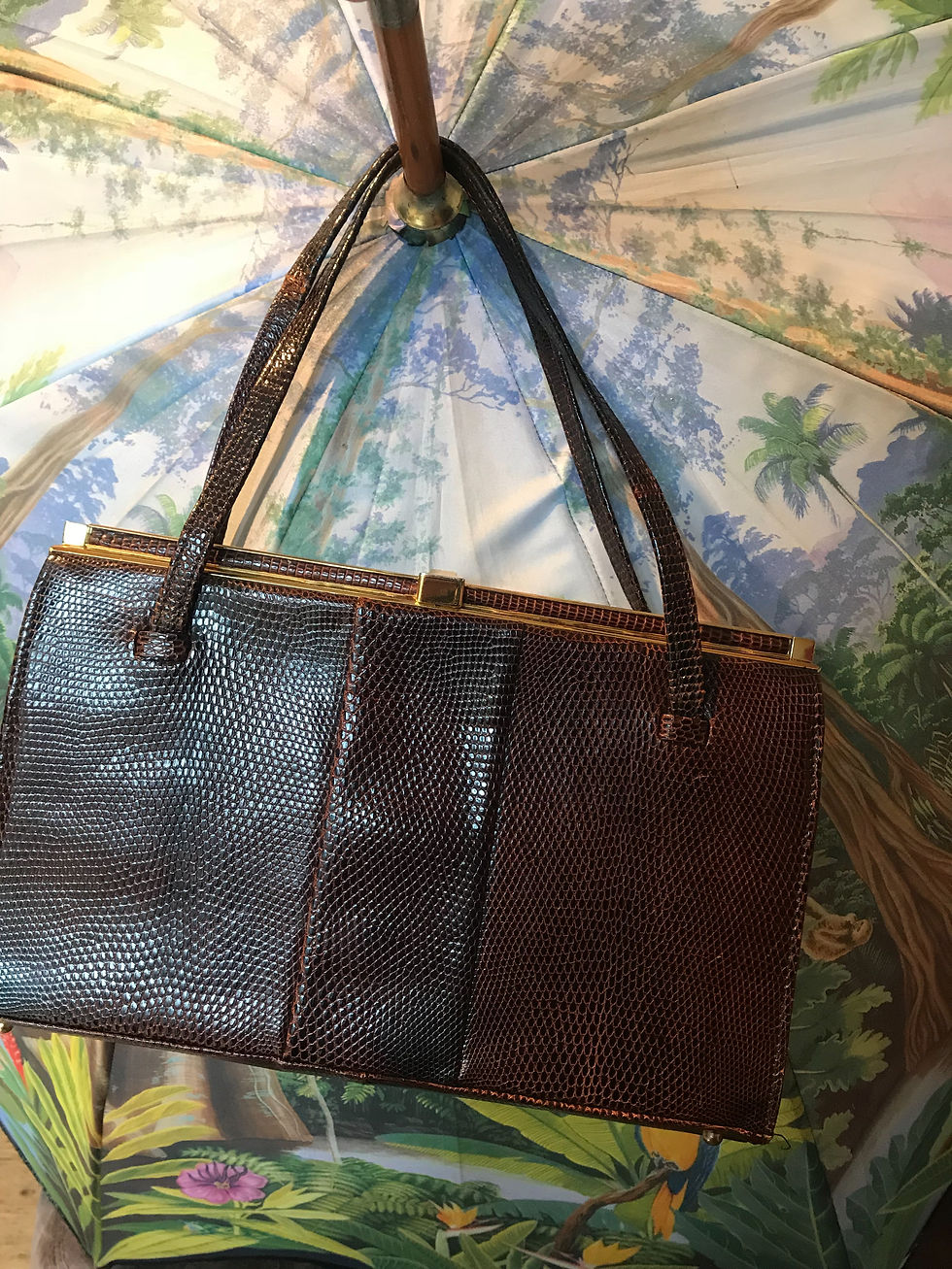 Vintage Riveria, British Made, Snakeskin Bag, True Vintage Handbag, 1950s bag, war effort,  Churchill's girlfriends bag