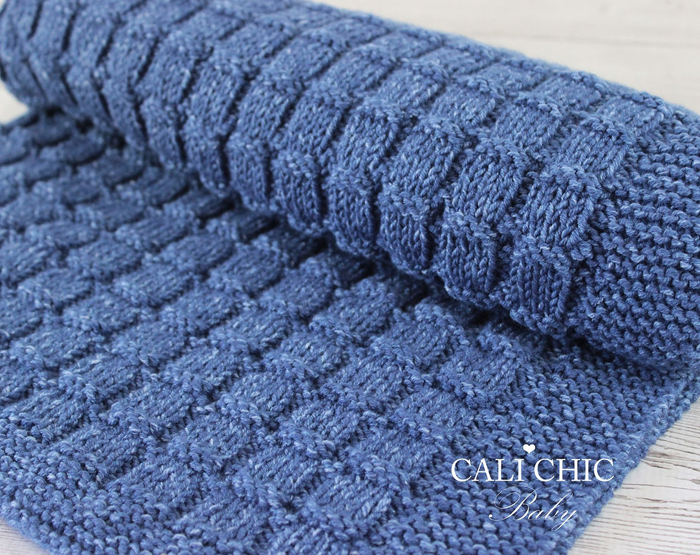 Cali Denim Knit Baby Blanket Pattern 170