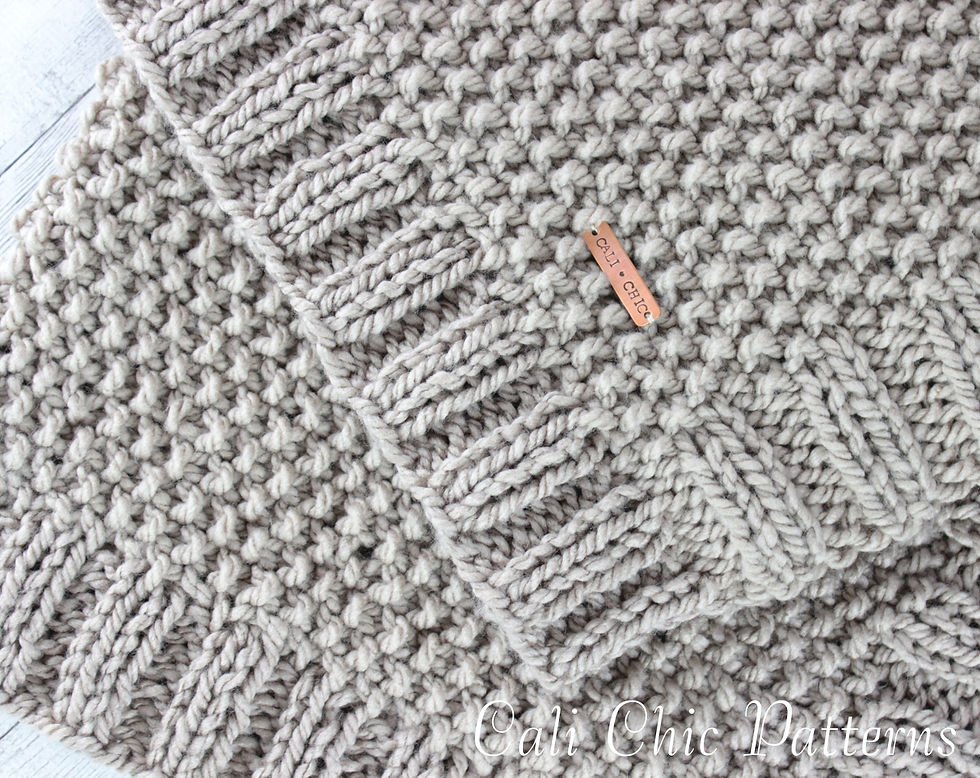 Manchester Knit Baby Blanket Pattern 132