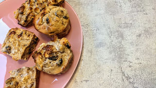 Petits gâteaux sarrasin, noix, cranberries, poires (sans gluten)