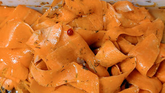 Pour changer: essayez les carottes, façon saumon fumé! (vegan du coup)