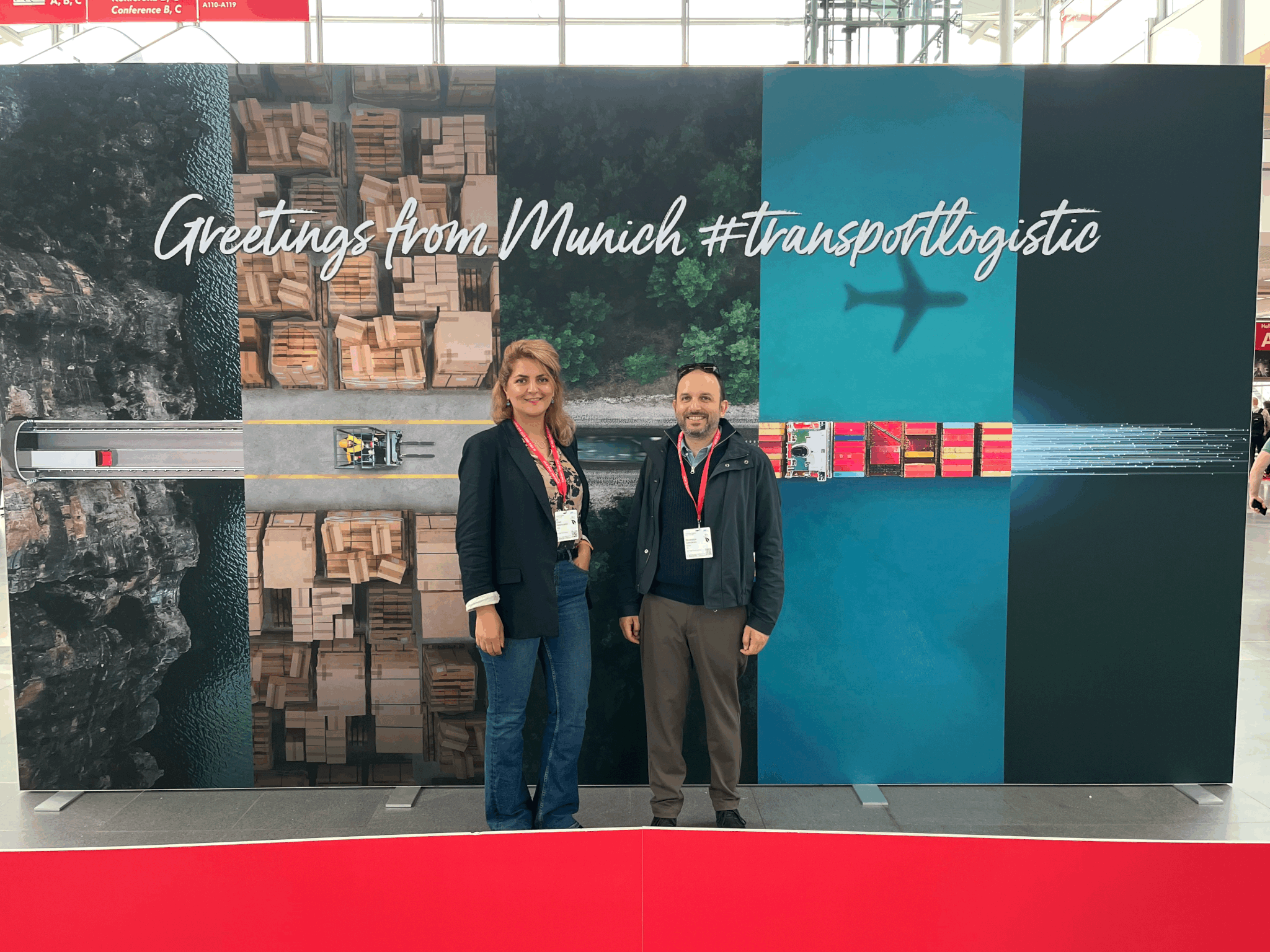 La CEO di Arxax Elham Hassanzadeh e il Product Lead Giuseppe Costanza al Transport Logistics
