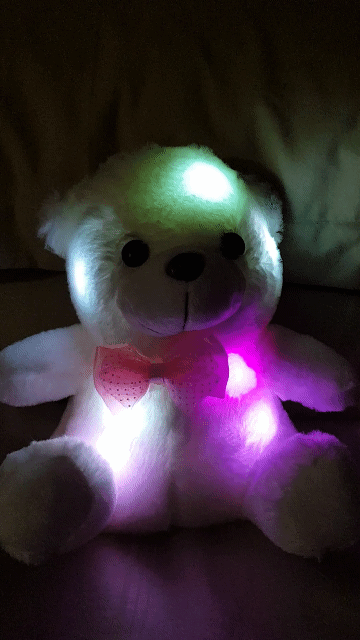 glowing teddy bear