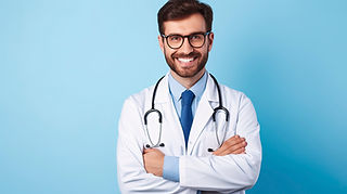 un-medico-feliz-con-un-estetoscopio-en-el-cuello-escribiendo-en-el-portapapeles-aislado-un