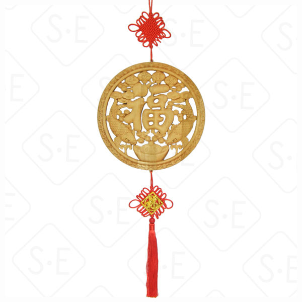 開運吉祥樟木中國結吊飾 | 勝億紙藝品行祝福吊飾批發零售