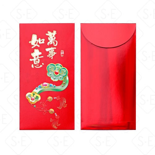 縮圖：珠光壓紋紅包袋＿9052