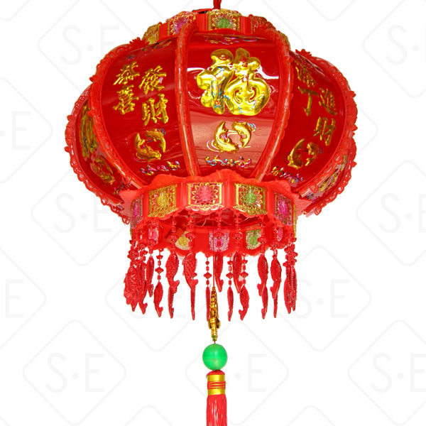 縮圖：LED炫彩旋轉燈籠（六葉花）