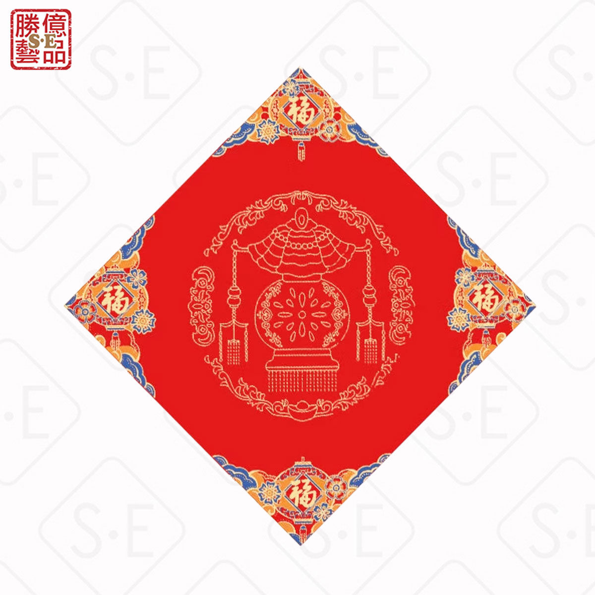 6K彩宮空白蠟染宣紙-福星高照*1張