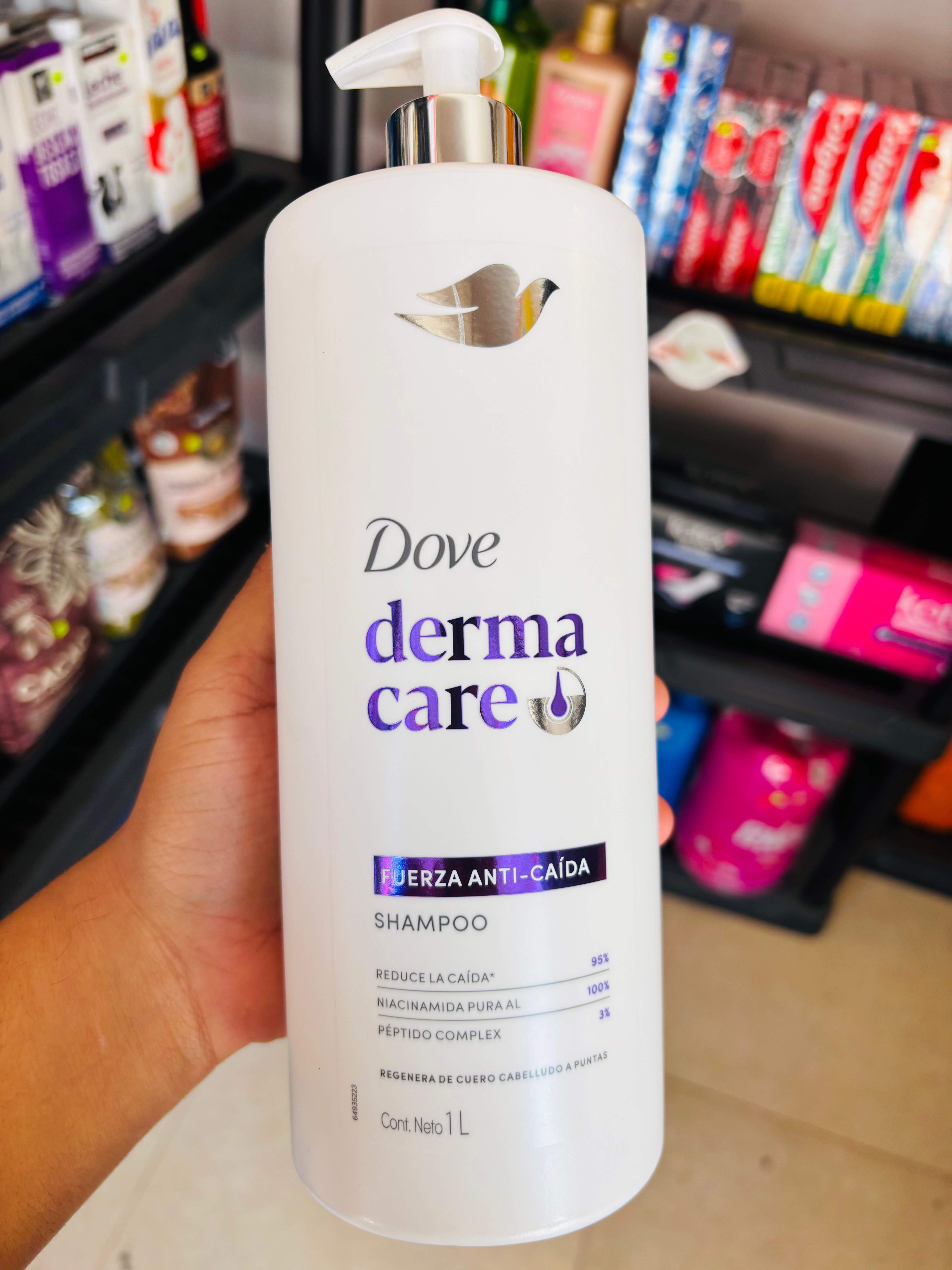 Shampoo Dove Derma Care Fuerza Anti-Caída 1 L