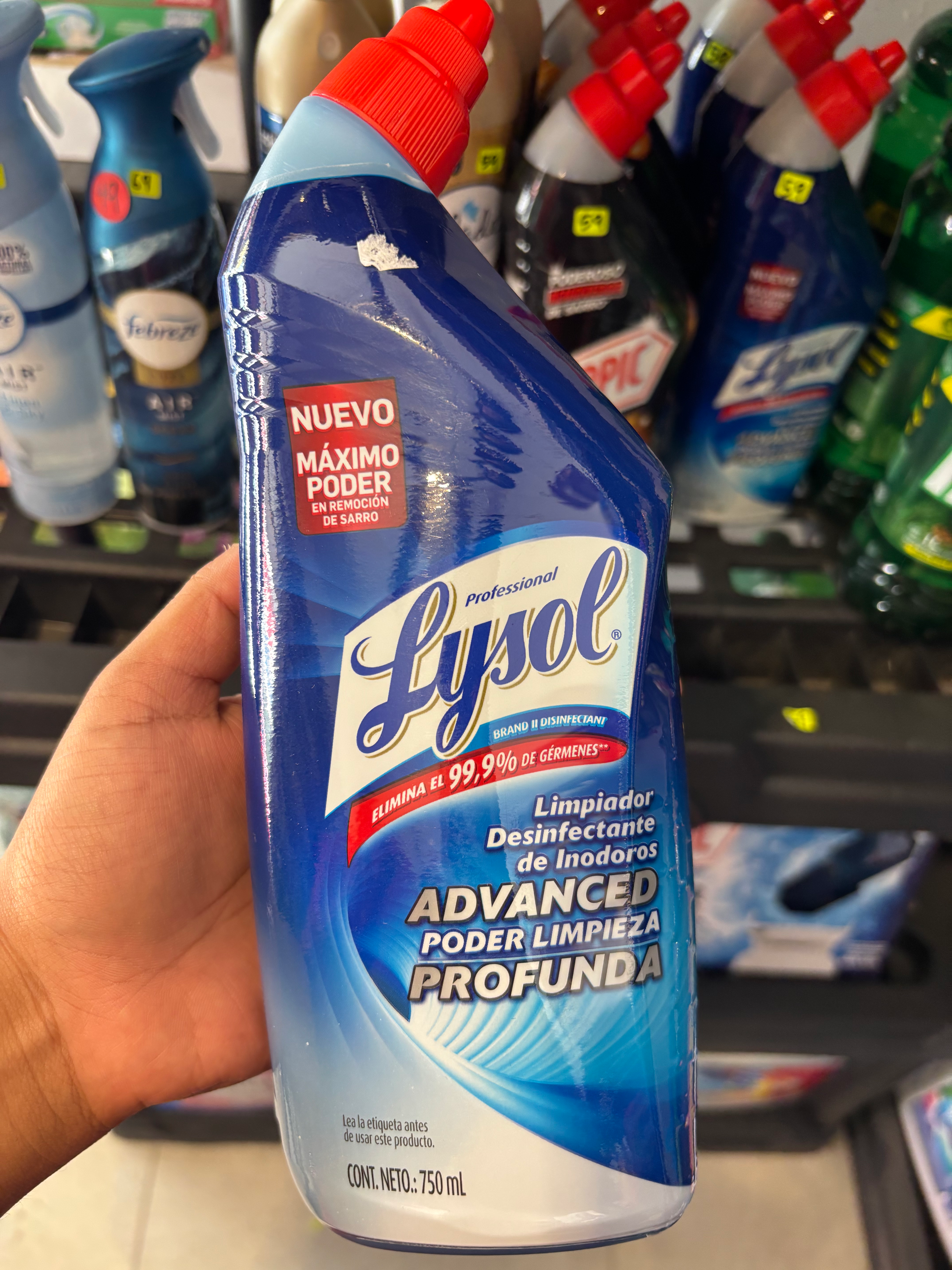 Lysol Advanced Limpiador Desinfectante para Inodoro 750 ml