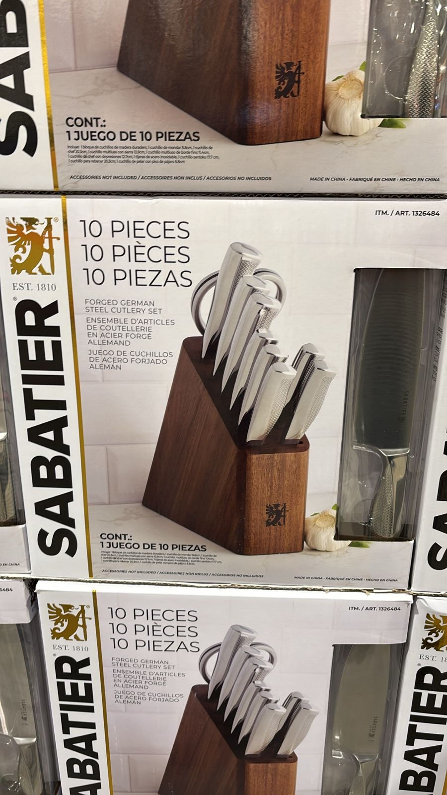 Sabatier Juego de Cuchillos de Acero Forjado Alemán, 10 piezas