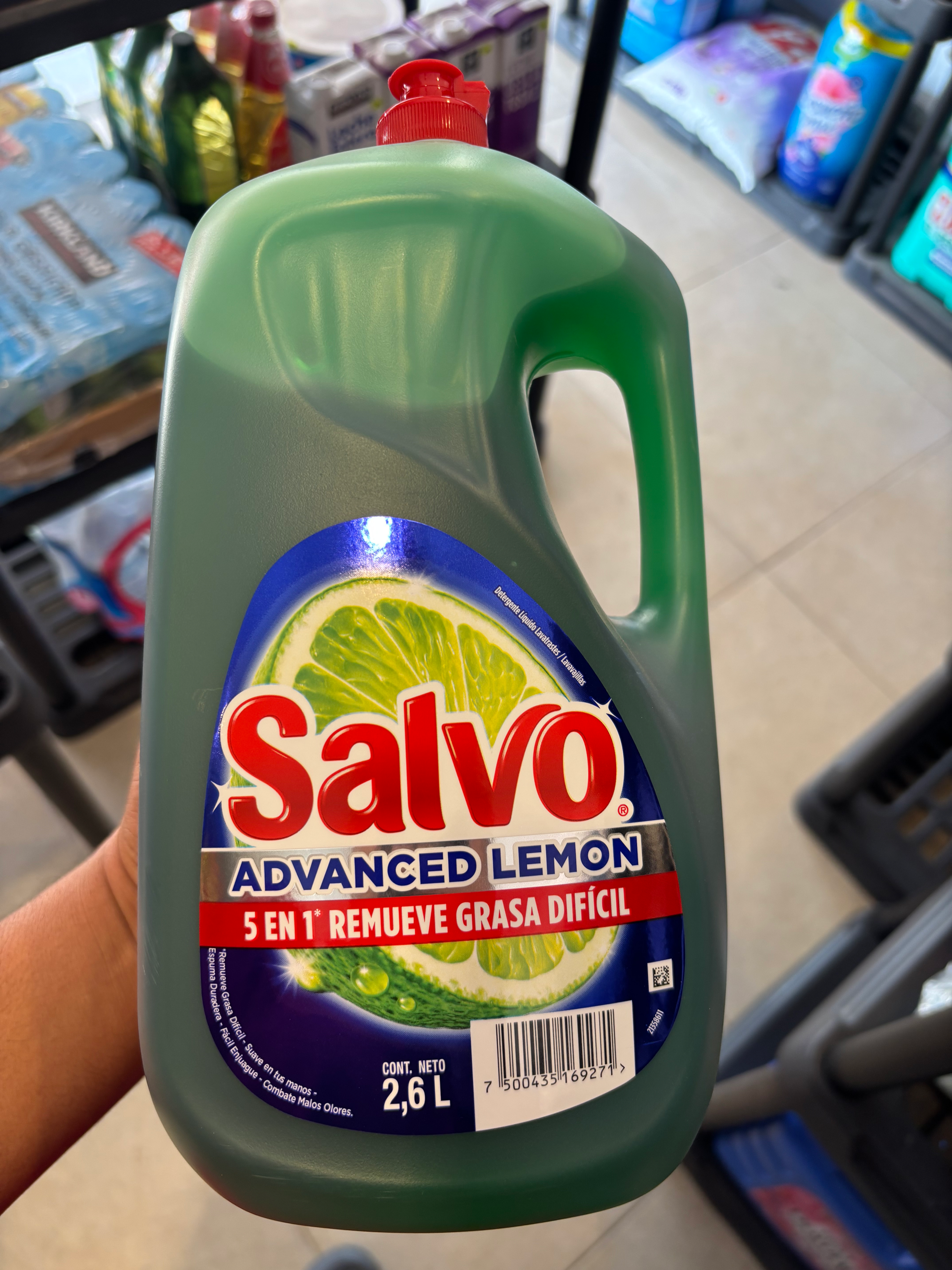 Lavatrastes Líquido Salvo Total Limón 2.6 l