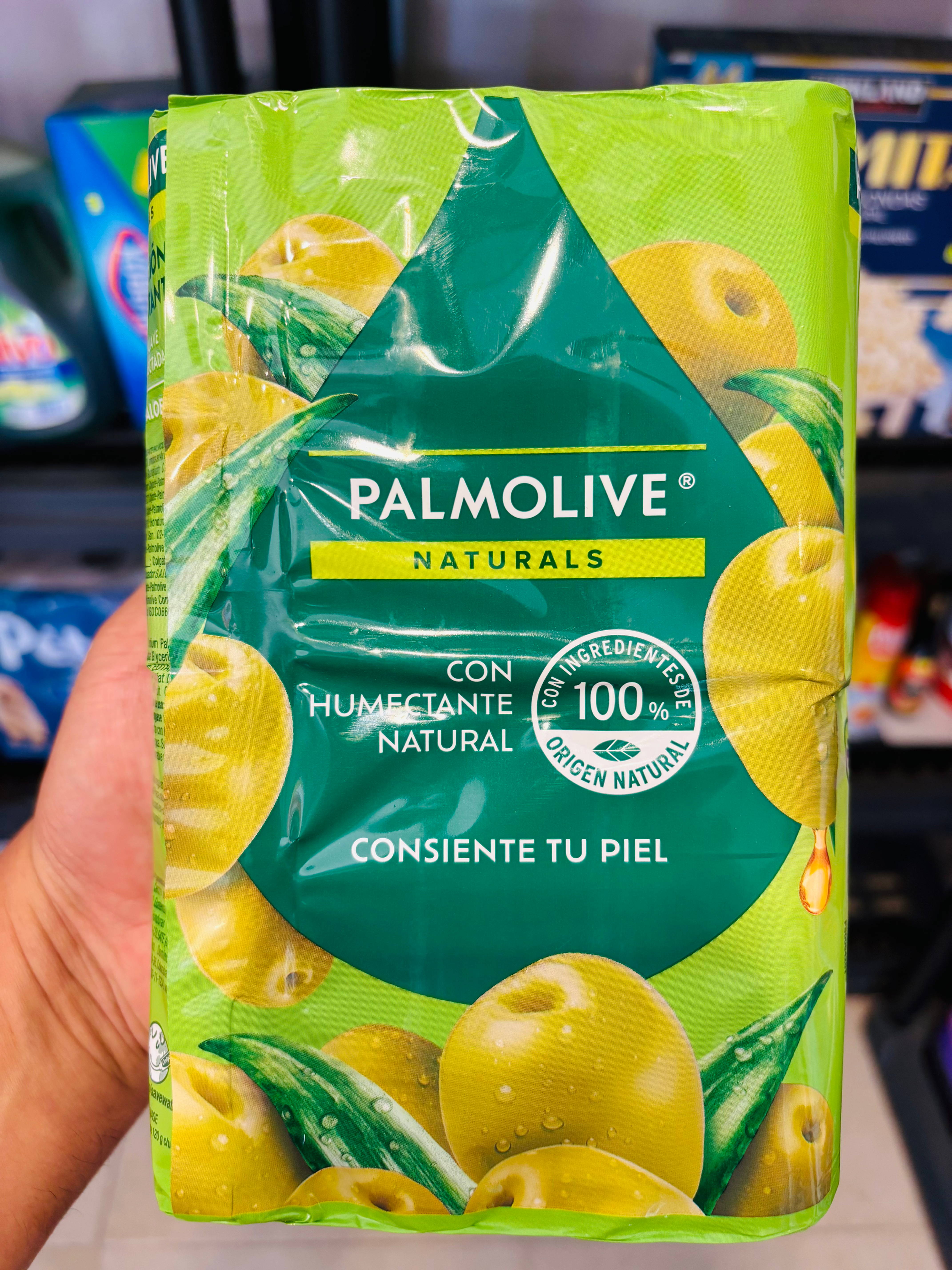 Jabón en Barra de Tocador Palmolive Naturals Oliva y Aloe Vera 8 pzas de 120 g