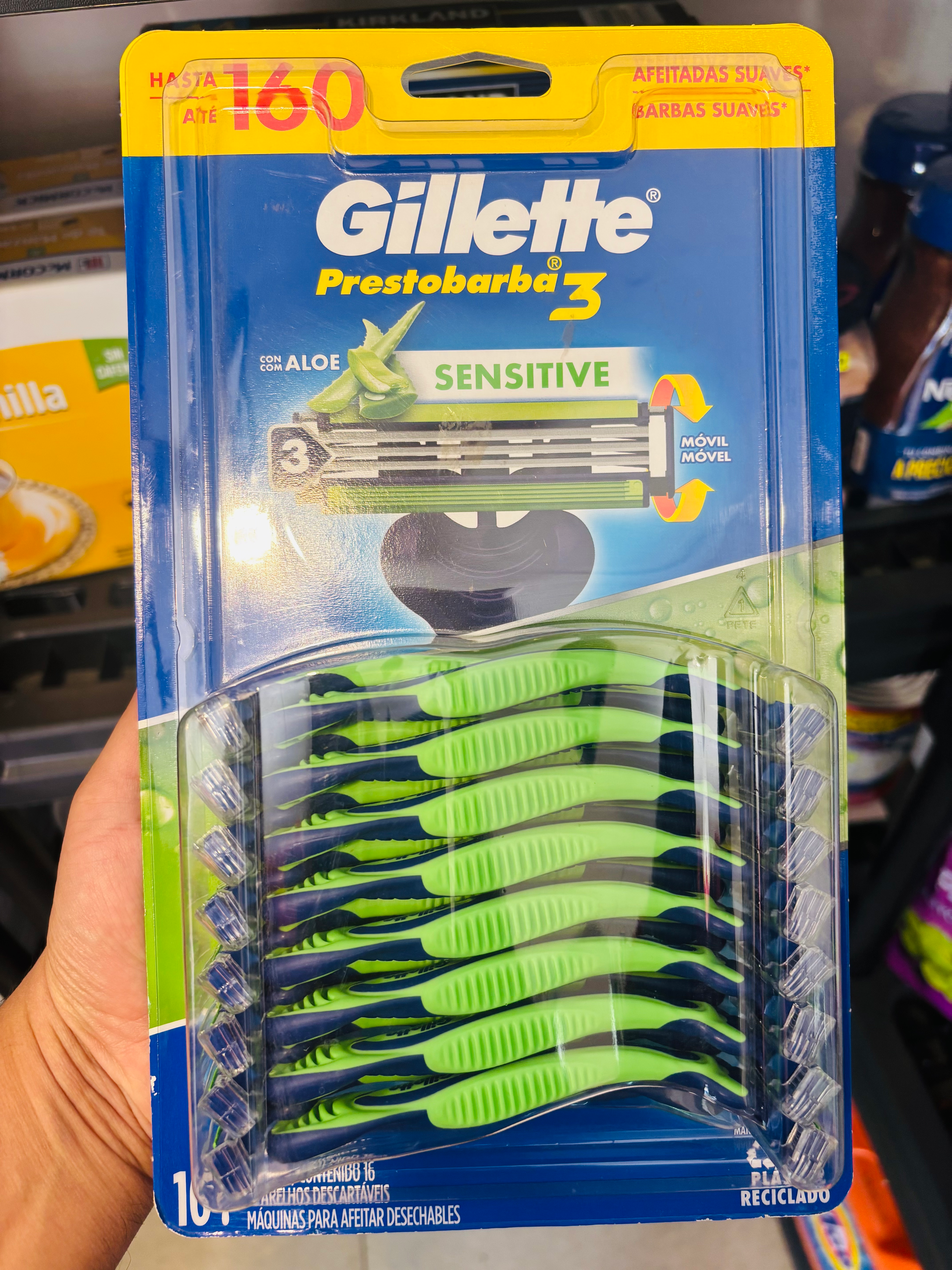 Gillette Prestobarba 3 Rastrillos desechables Sensitive 16 pzas