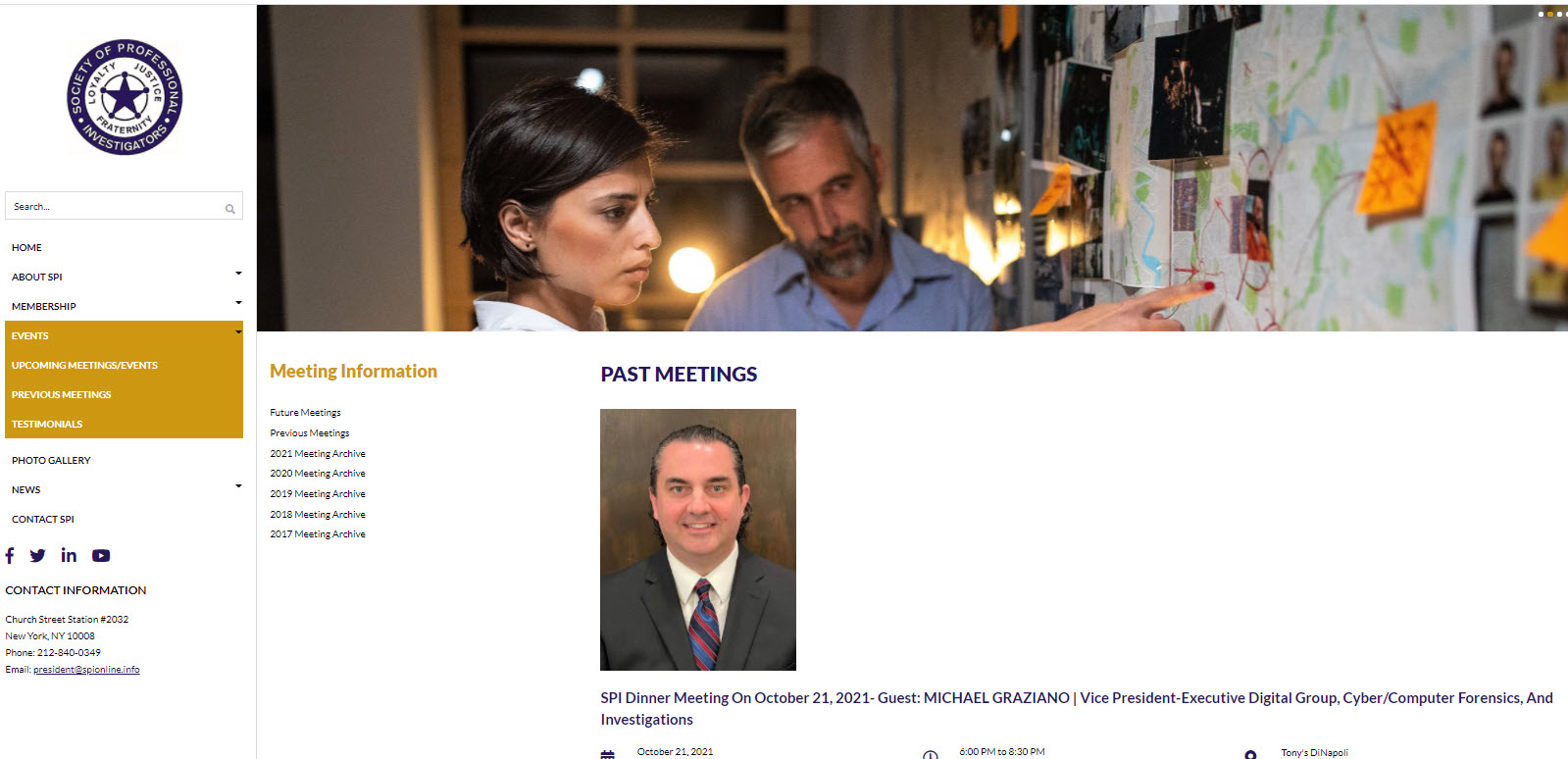 SPI Dinner Meeting, October 21, 2021: Guest Michael Graziano (article image)