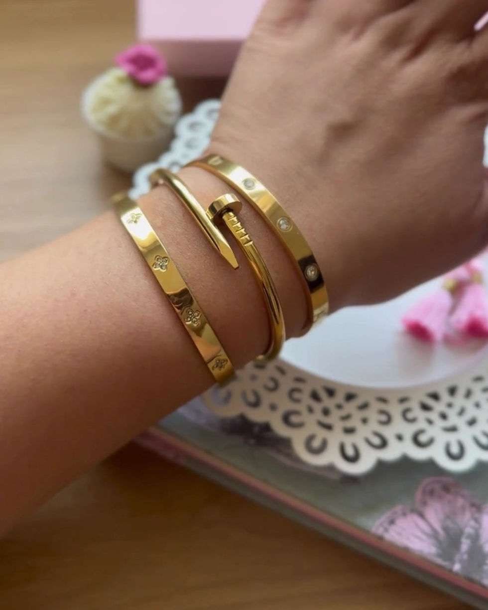 Thumbnail: Caelesté Gold Cuff Bangle
