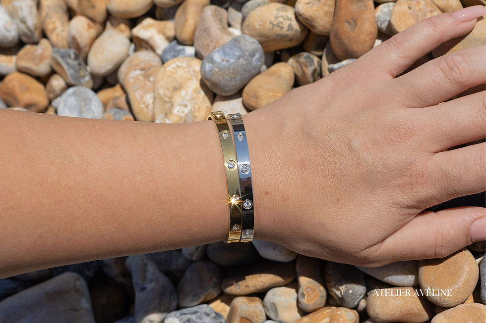 Thumbnail: Caelesté Gold Cuff Bangle